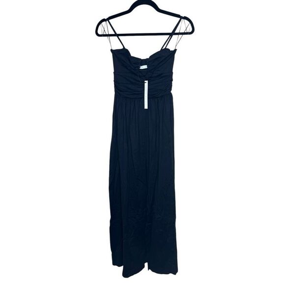 NEW Susana Monaco String Gather Maxi Dress in Black XSmall - Picture 1 of 13